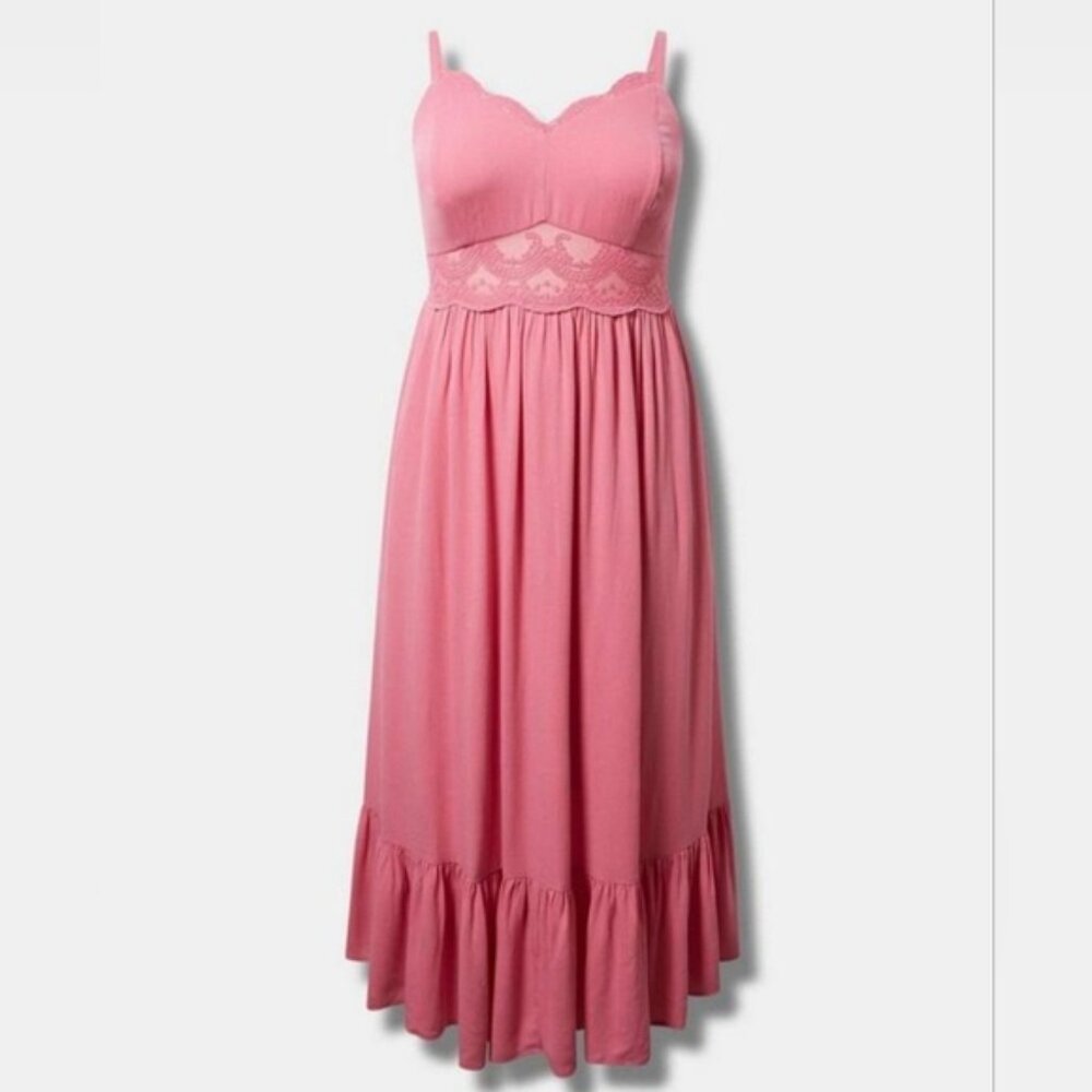 Lace Inset Maxi Dress